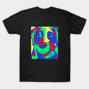 Colorful Abstract Dog Face T-Shirt